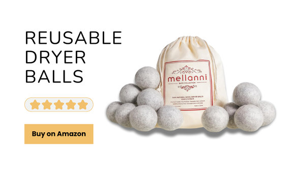 Mellanni 100% New Zealand Wool Laundry Balls for Dryer